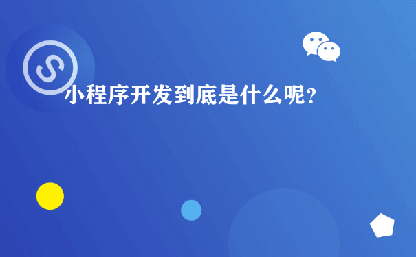 小程序开发到底是什么呢？（小程序代运营推广）