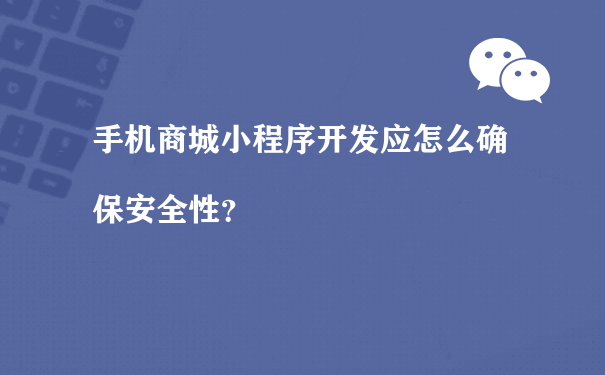 手机商城小程序开发应怎么确保安全性？（电商小程序运营）