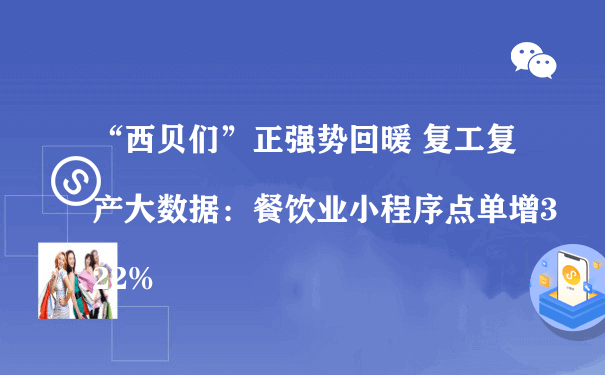 复工复产大数据：餐饮业小程序点单增322%[图片]（小程序运营规划）