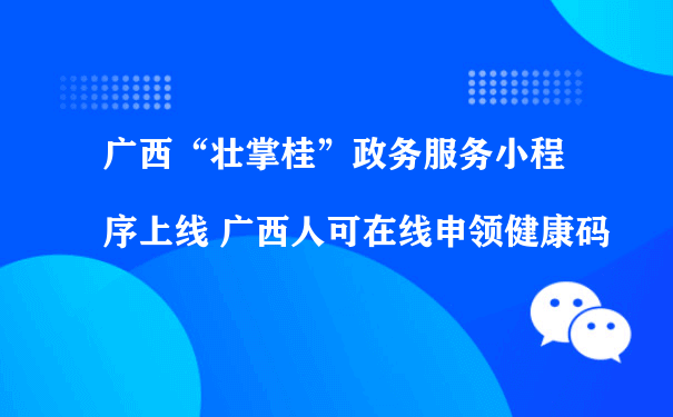 广西“壮掌桂”政务服务小程序上线 广西人可在线申领健康码[图片]（如何运营微信小程序）