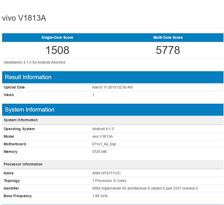 v1813a是什么手机（vivo型号v1813a多少钱）