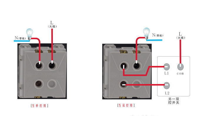 墙壁开关接线方法(墙壁开关接线图)