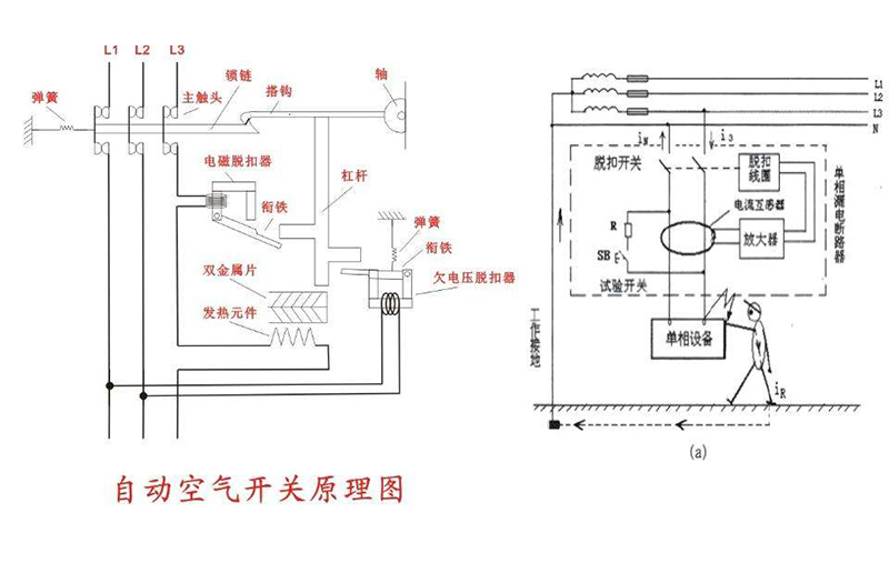 家用漏电保护开关原理-漏电保护开关接线图