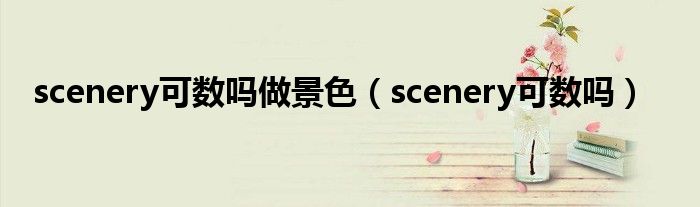 scenery可数吗做景色（scenery可数吗）