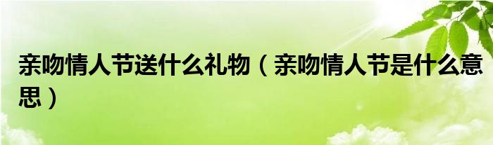 亲吻情人节送什么礼物（亲吻情人节是什么意思）