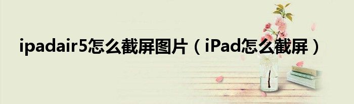 ipadair5怎么截屏图片（iPad怎么截屏）