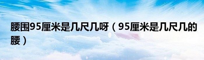 腰围95厘米是几尺几呀（95厘米是几尺几的腰）