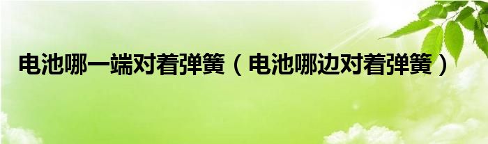 电池哪一端对着弹簧（电池哪边对着弹簧）