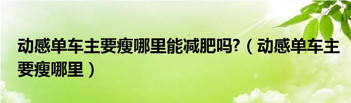 动感单车主要瘦哪里能减肥吗?（动感单车主要瘦哪里）