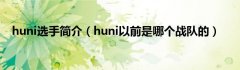 huni选手简介（huni以前是哪个战队的）