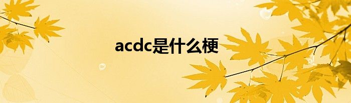 acdc是什么梗