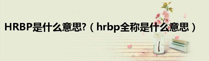 HRBP是什么意思?（hrbp全称是什么意思）