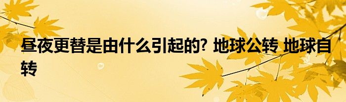 昼夜更替是由什么引起的? 地球公转 地球自转