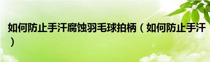 如何防止手汗腐蚀羽毛球拍柄（如何防止手汗）