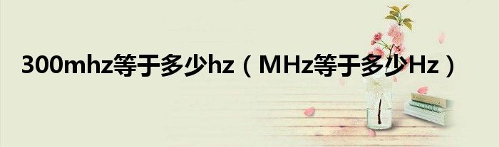 300mhz等于多少hz（MHz等于多少Hz）