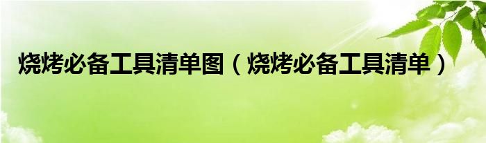 烧烤必备工具清单图（烧烤必备工具清单）