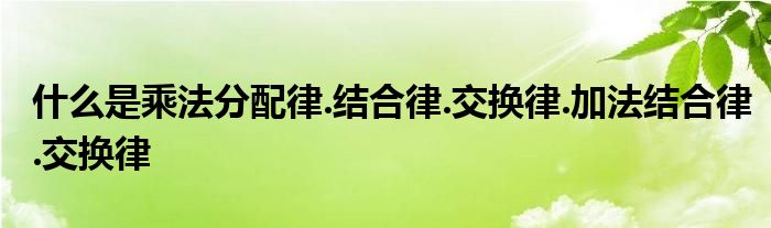 什么是乘法分配律.结合律.交换律.加法结合律.交换律