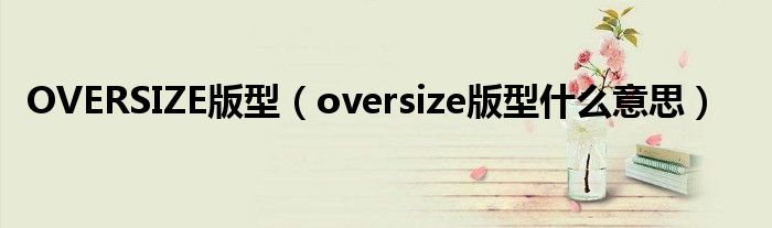 OVERSIZE版型（oversize版型什么意思）