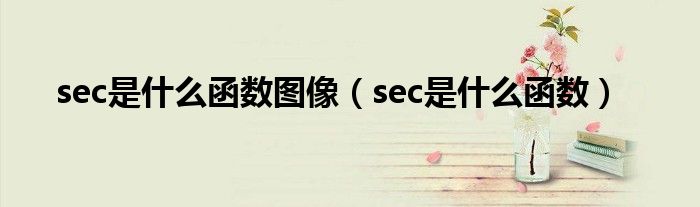 sec是什么函数图像（sec是什么函数）