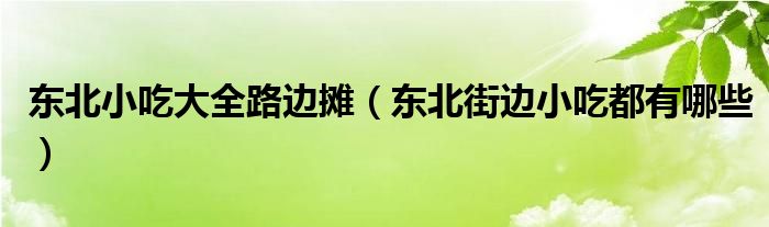 东北小吃大全路边摊（东北街边小吃都有哪些）