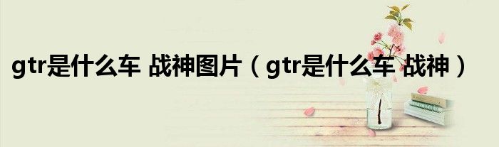 gtr是什么车 战神图片（gtr是什么车 战神）