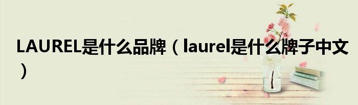 LAUREL是什么品牌（laurel是什么牌子中文）