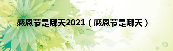 感恩节是哪天2021（感恩节是哪天）