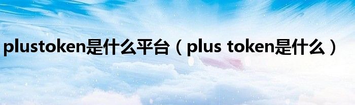 plustoken是什么平台（plus token是什么）