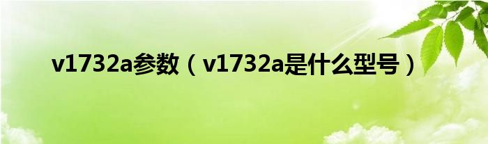 v1732a参数（v1732a是什么型号）