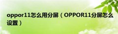 oppor11怎么用分屏（OPPOR11分屏怎么设置）