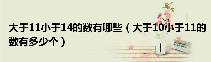 大于11小于14的数有哪些（大于10小于11的数有多少个）