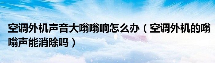 空调外机声音大嗡嗡响怎么办（空调外机的嗡嗡声能消除吗）